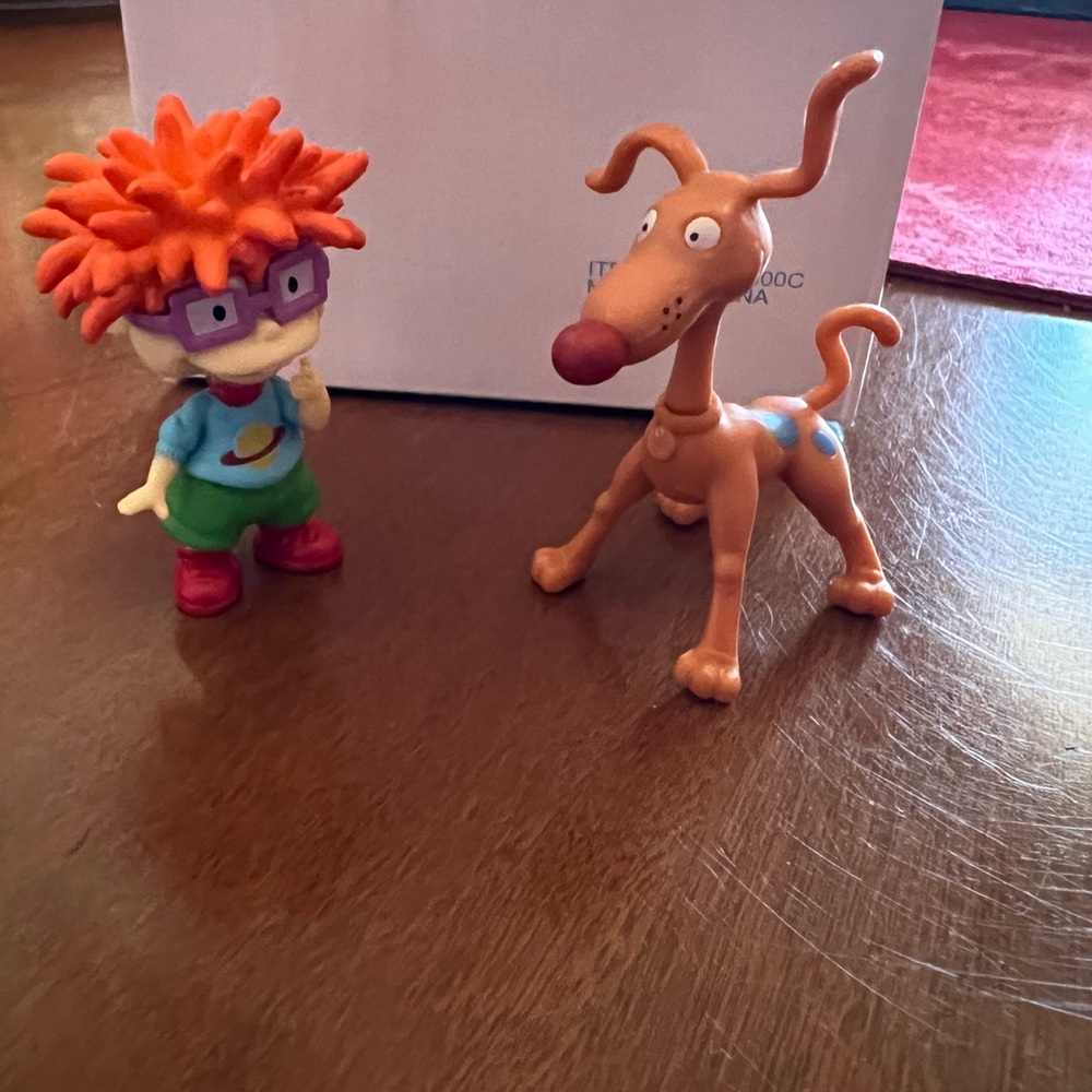 Rugrats collectible characters Chuckie Finster and dog Spike New